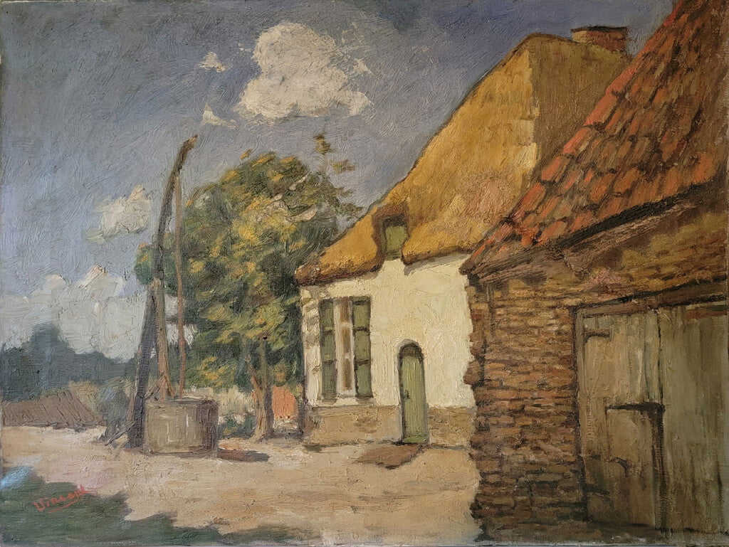 Disputed Van Gogh - Farmhouse with Barn and Well